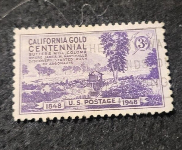 # 954 – 1948 3c California Gold Rush Centennial ~ USA Used Stamp +2 FREE