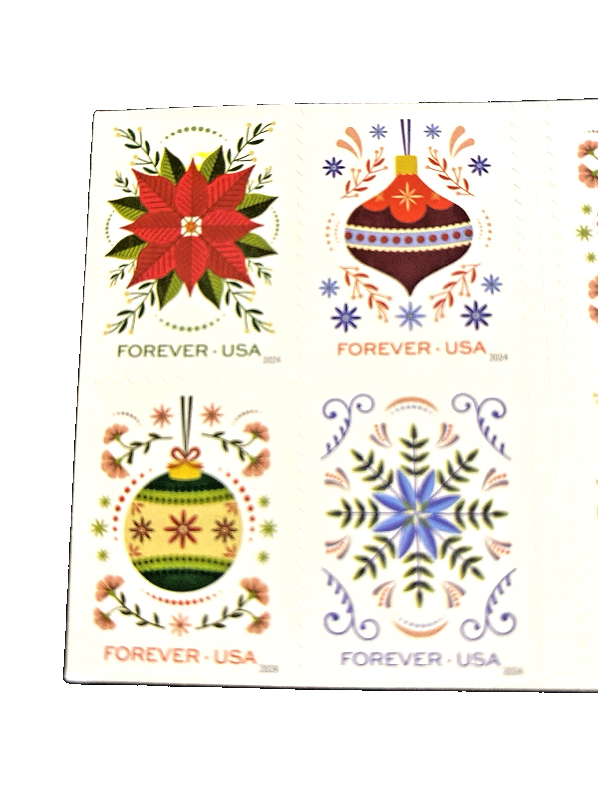 USPS Forever Stamps Holiday Joy 2023 Booklet of 20 First Class Postage Christmas
