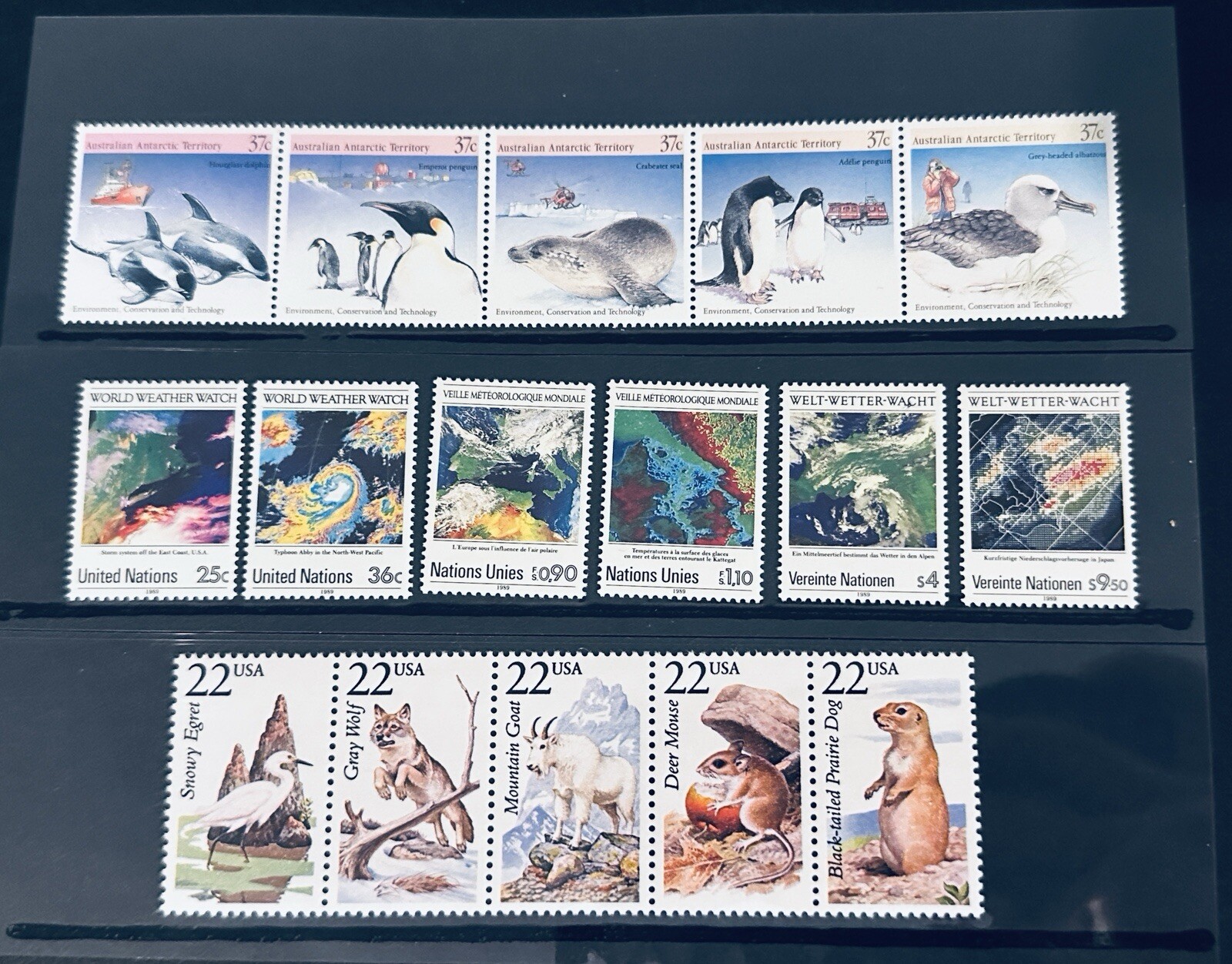 USA, AUSTRALIA ANTARTIC TERRITORY, UNITED NATIONS STAMP MNH COLLECTION