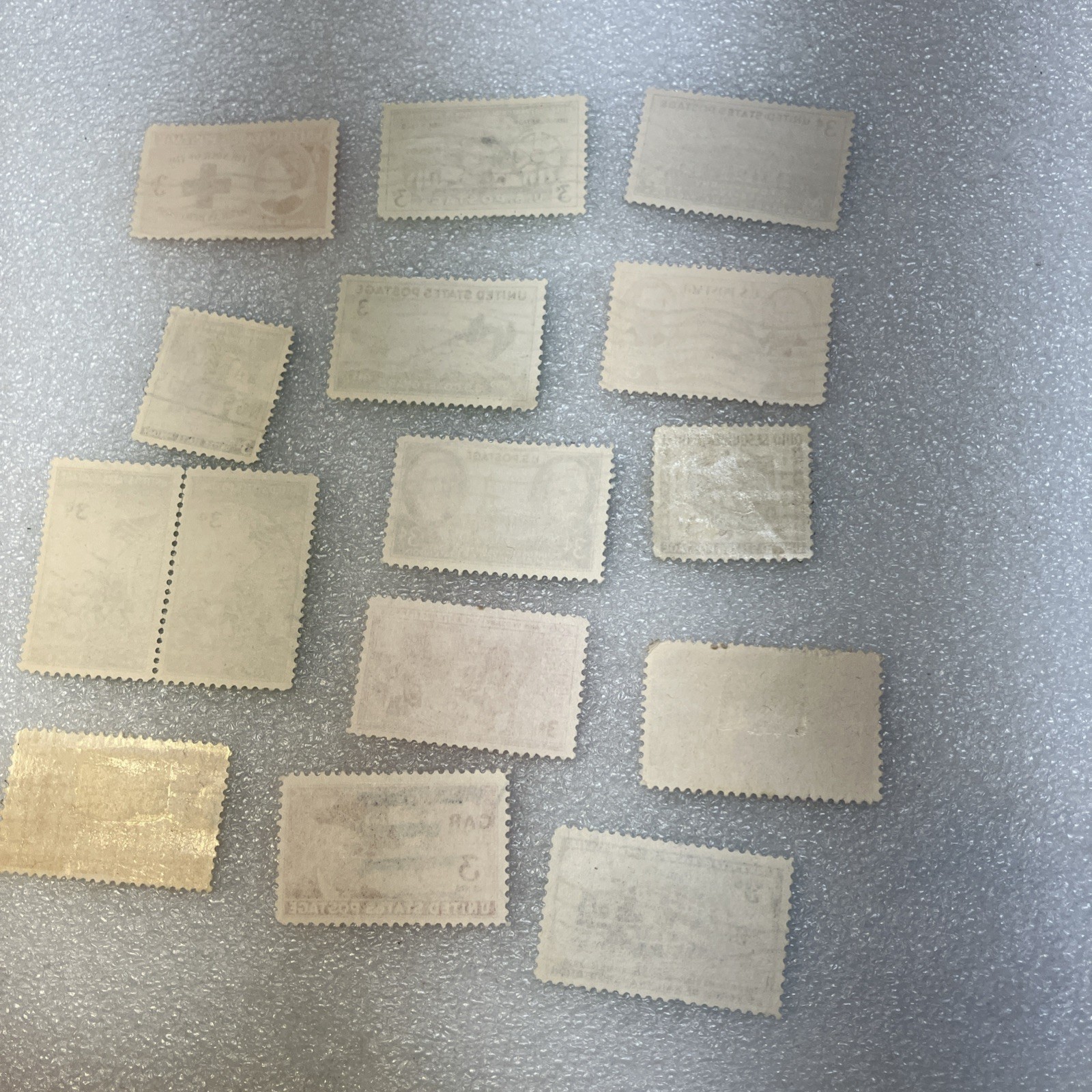15 USED/Cancelled Commemorative 3c 1941-1955 US Stamps. Varied Lot. $1 Ships.