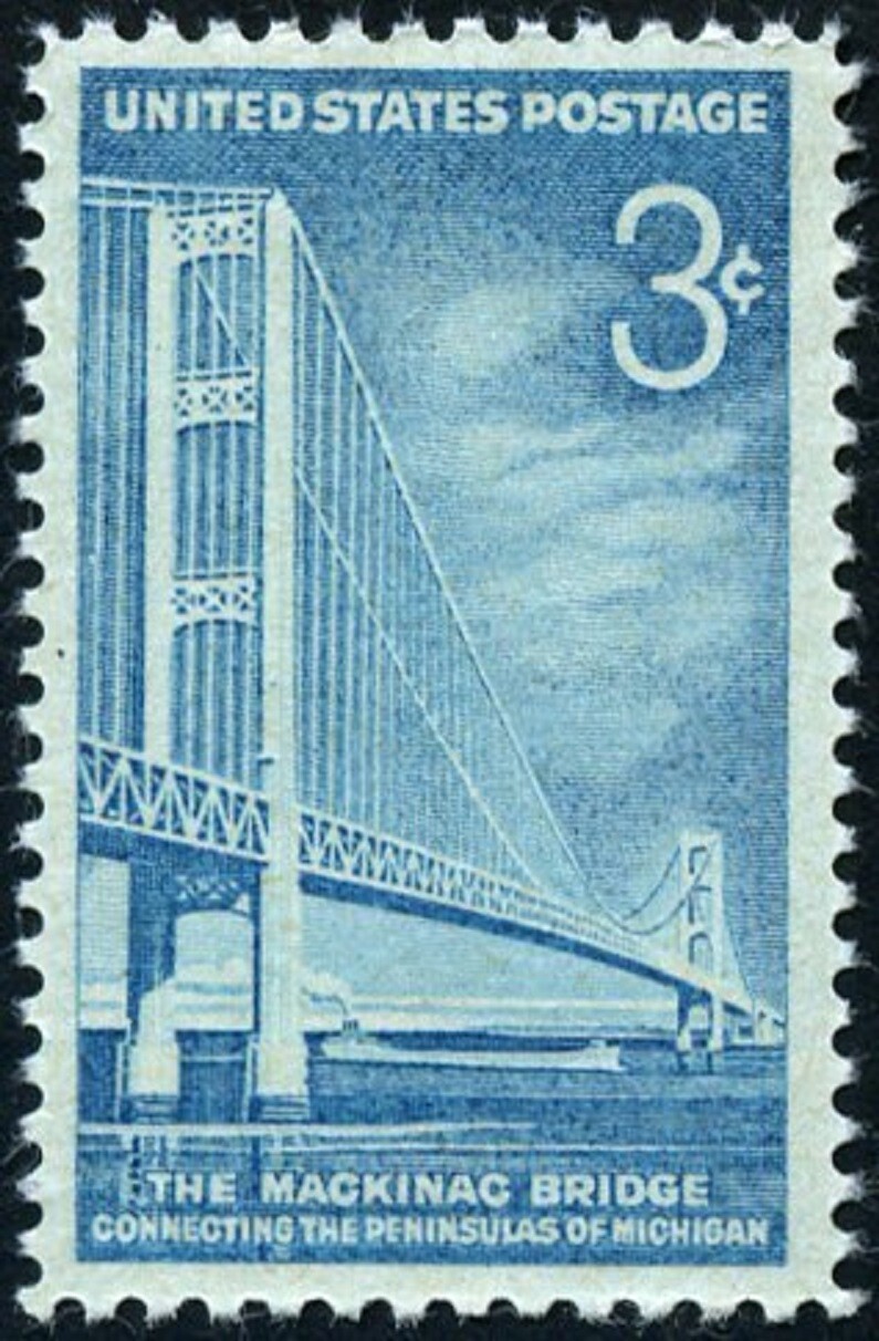 USA 1958 – The Mackinac Bridge Issue – MNH Commemorative Stamp – Scott #1109😃🤩
