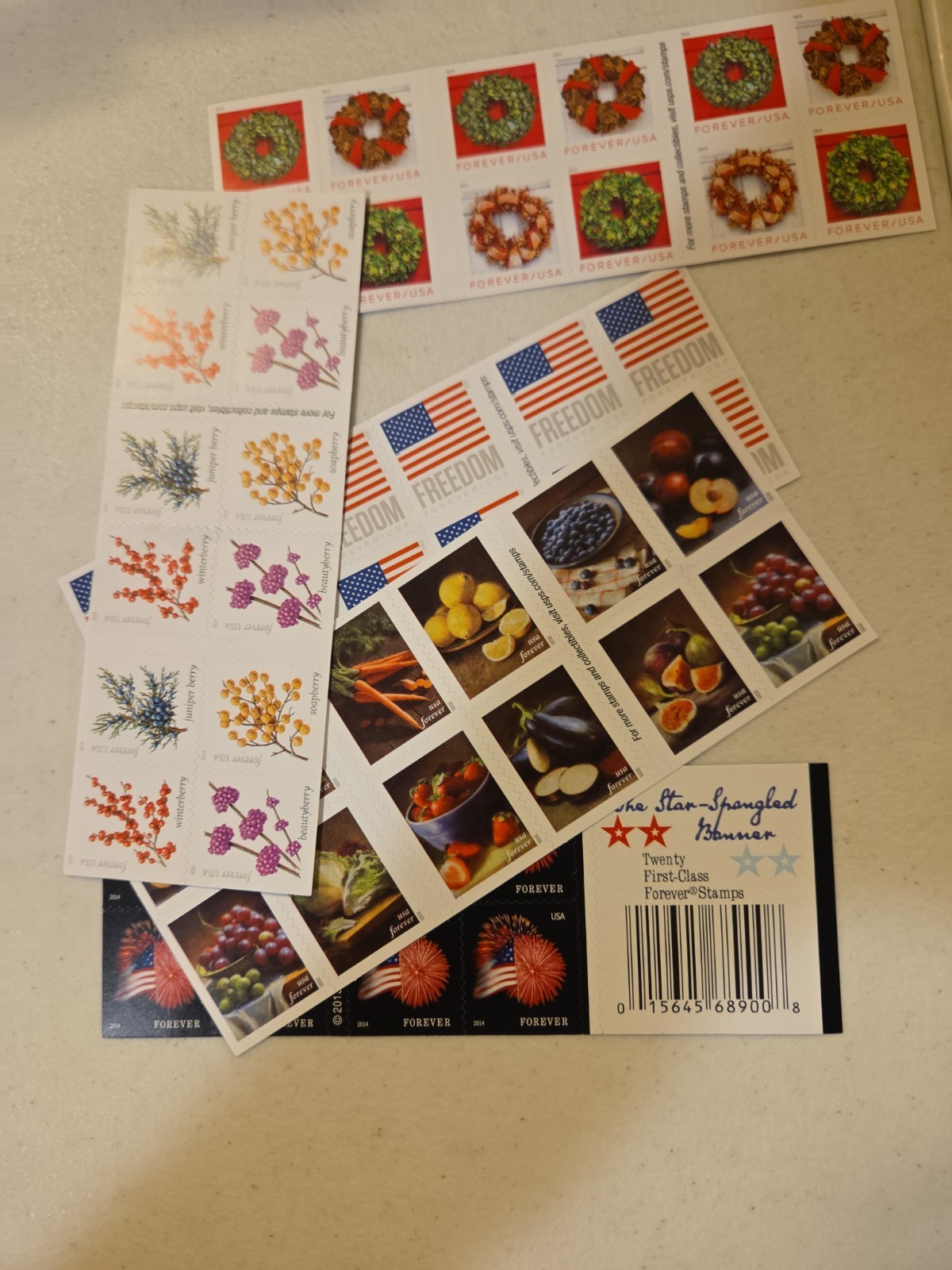 40 US Forever “Leftover” Stamps, Mint, Unused,. Free Tracked shipping