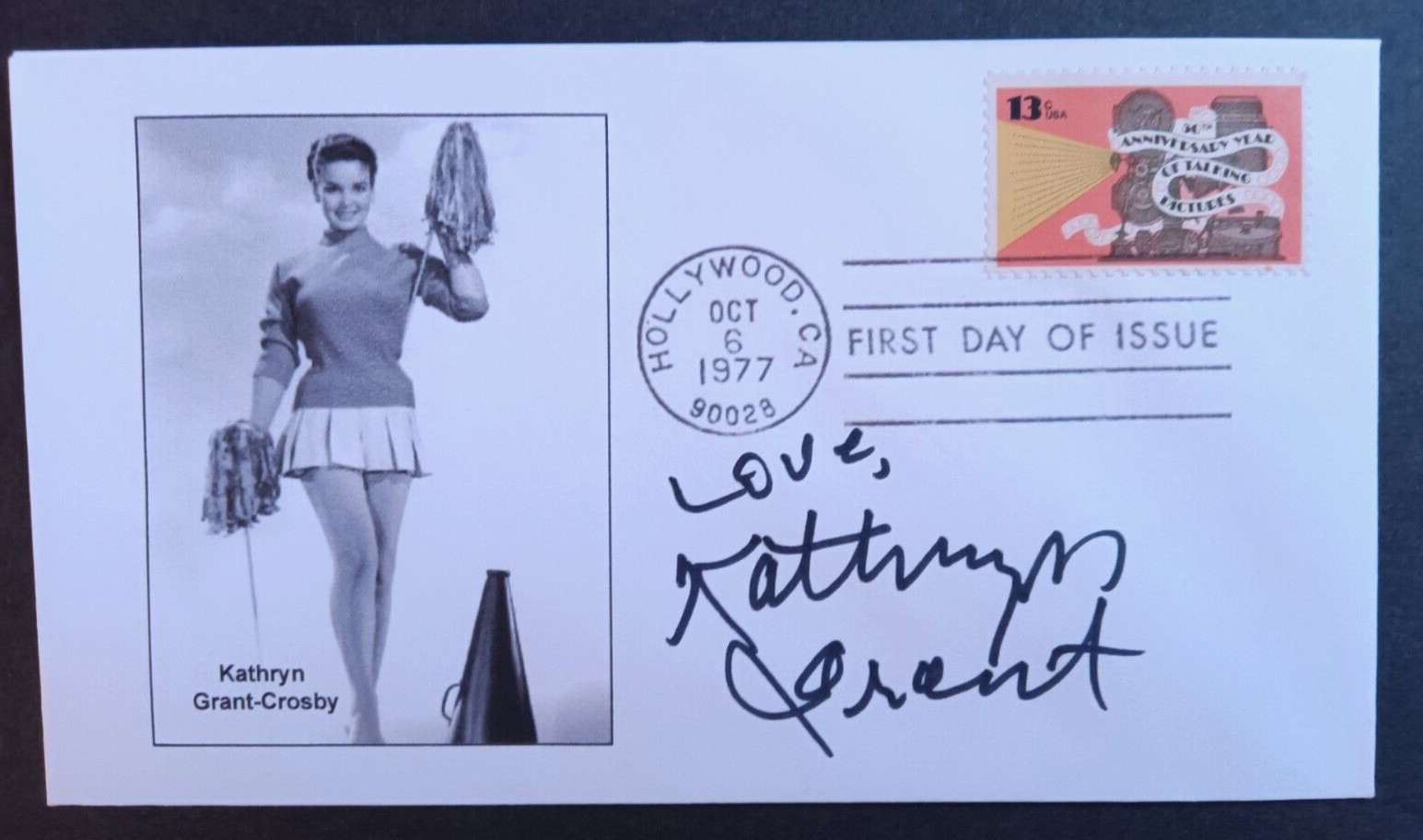 Kathryn Grant Crosby signed First Day Of Issue Cover