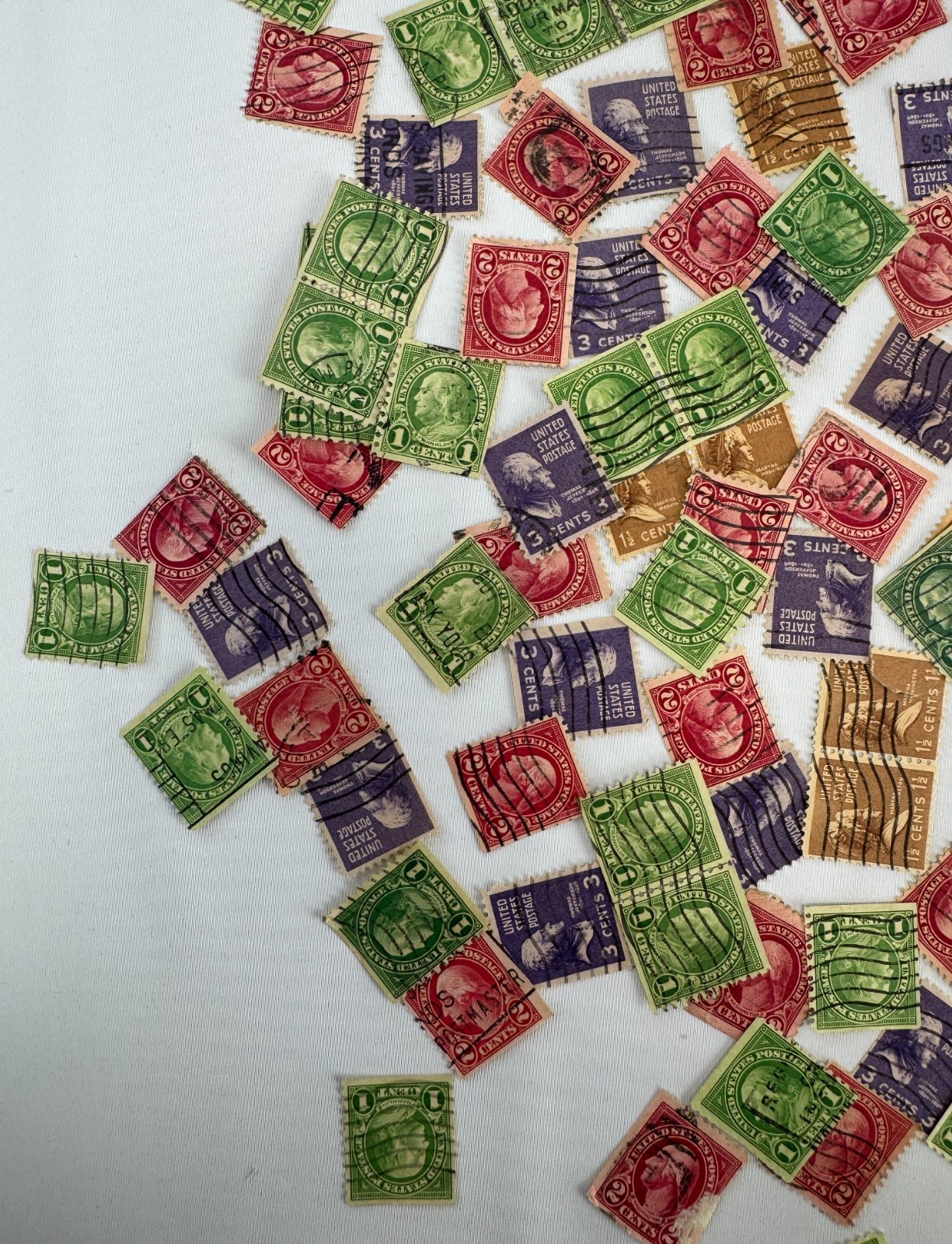 Vintage US Definitive Postage Stamp Mixture Lot Washington, Franklin