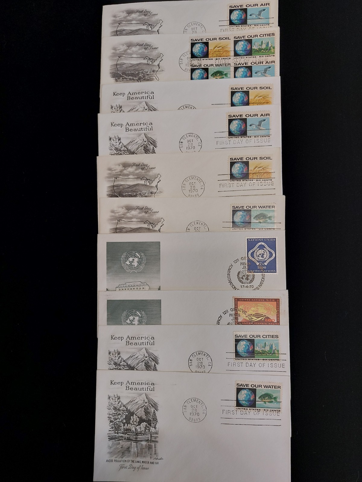 263 First Day Covers 1955-1994