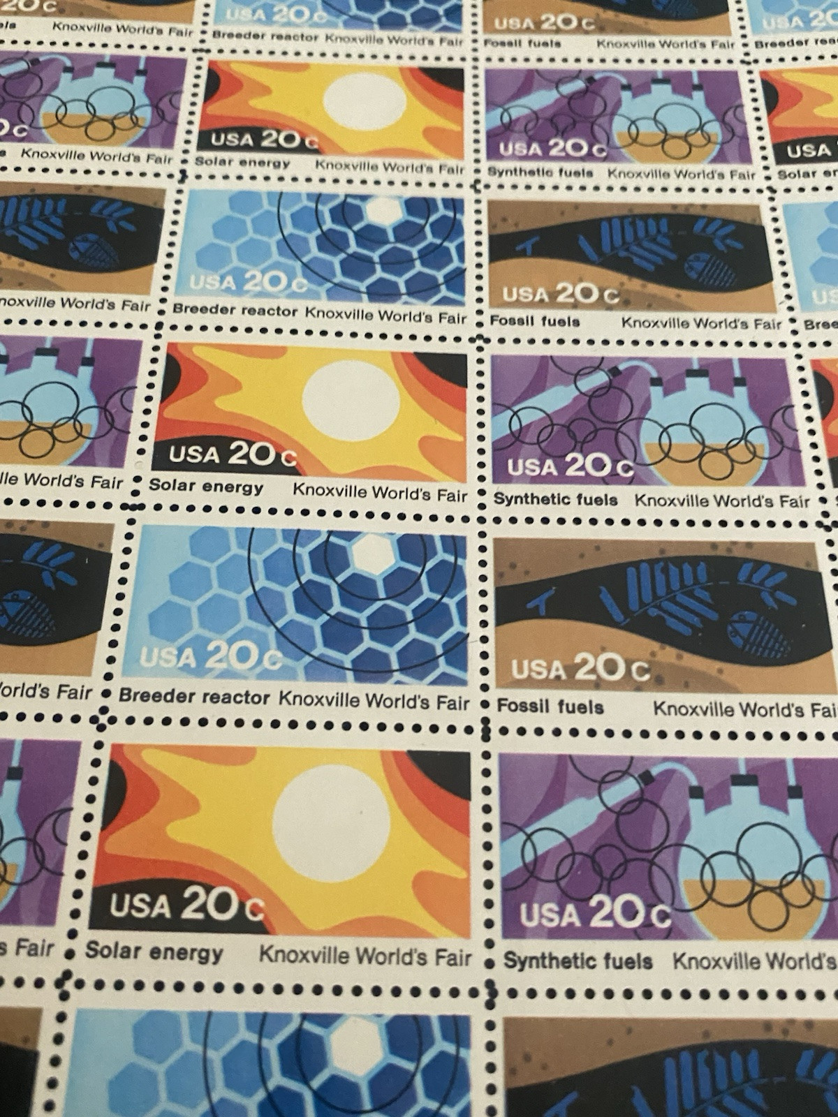 MNH 1982 ‘Knoxville World’s Fair’ Sheet of 50 Unused 20c Stamps