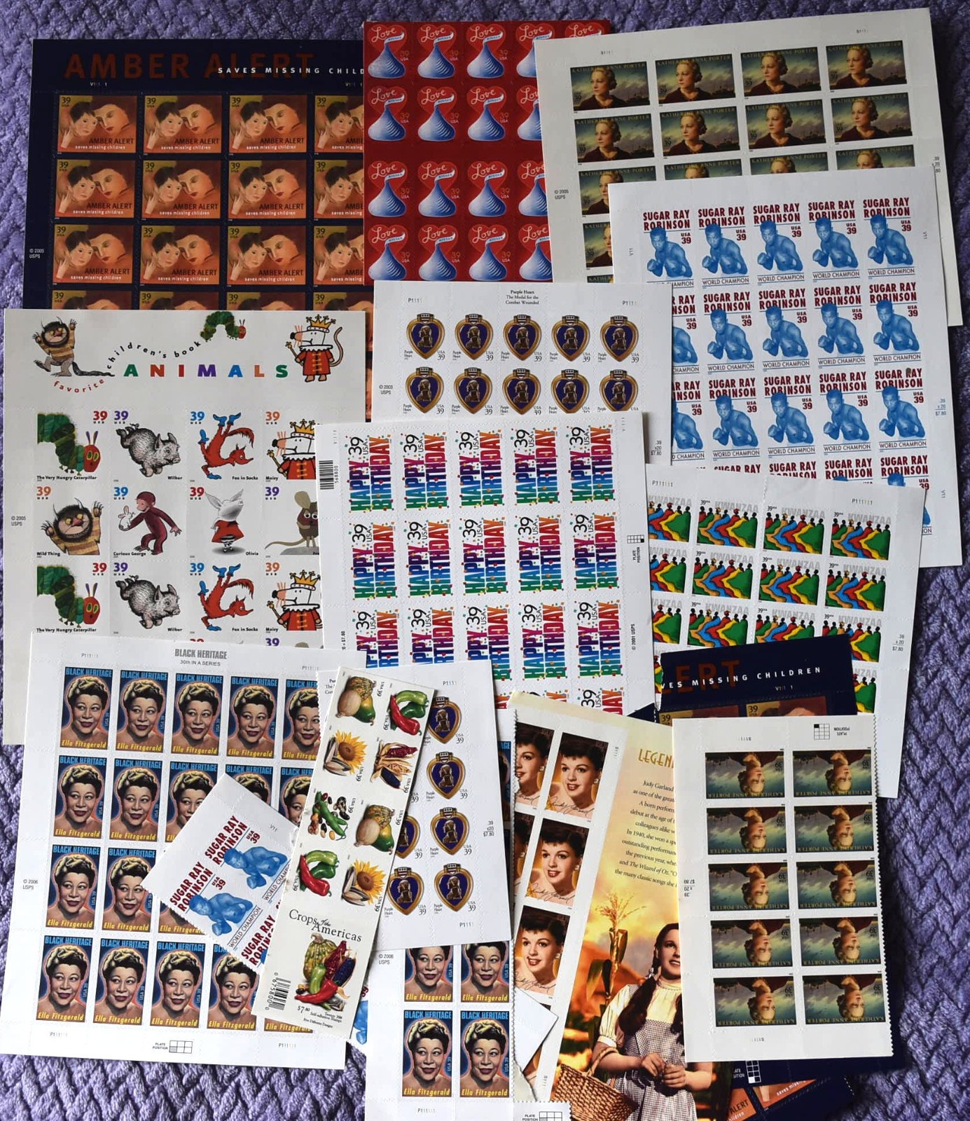 US Mint Never Hinged with Original Gum Stamp Collection FV $4417 22-45 Cents