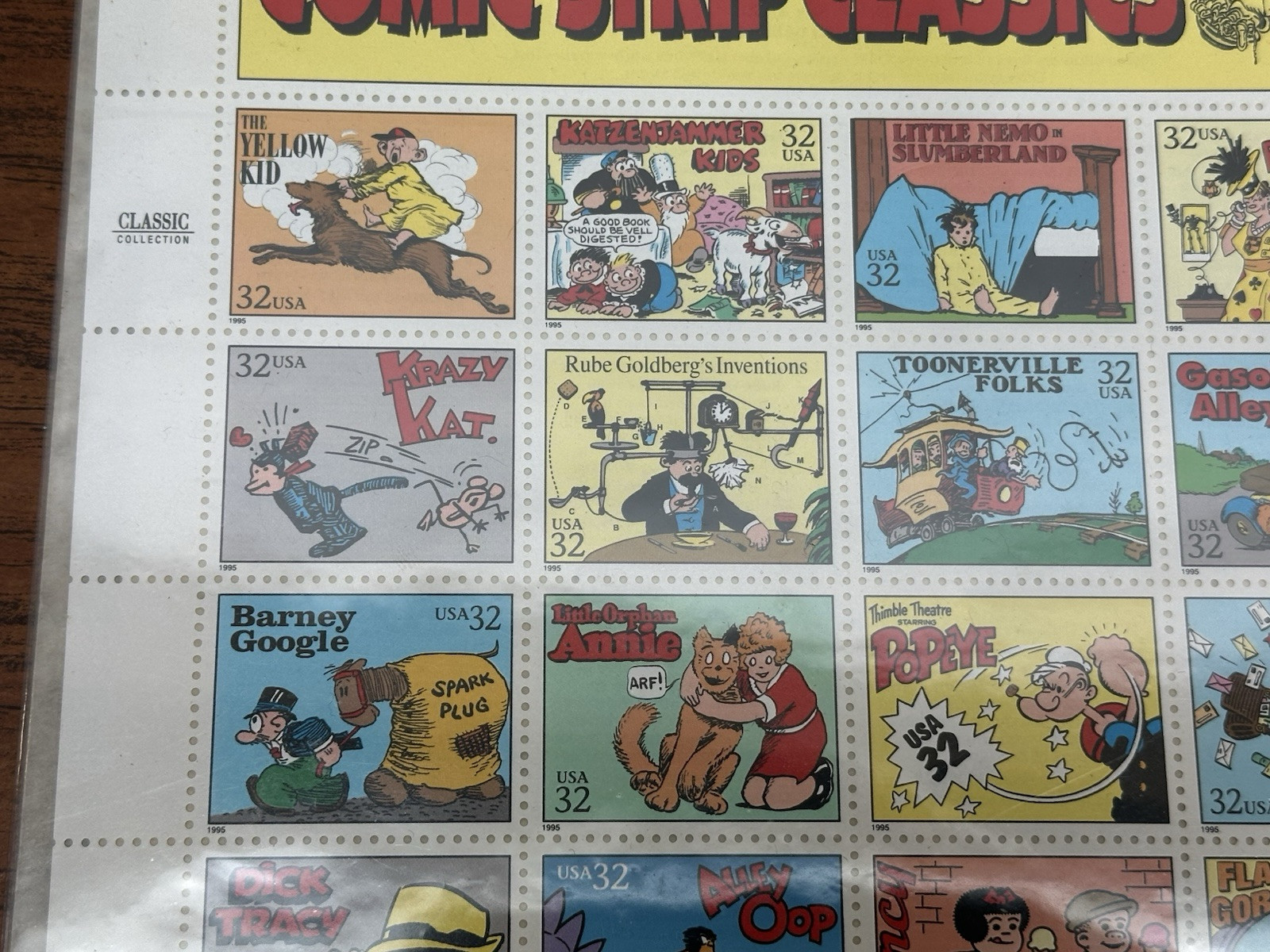 US SCOTT 3000 COMIC STRIP CLASSICS SHEET (PANE) OF 20 STAMPS 32 CENTS FACE MNH