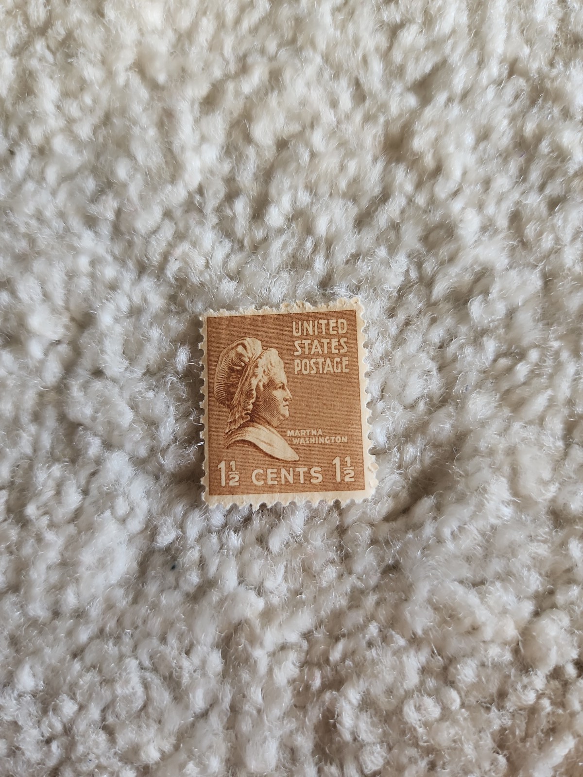 Martha Washington US postage stamp 1.5 1-1/2 one and a half cents