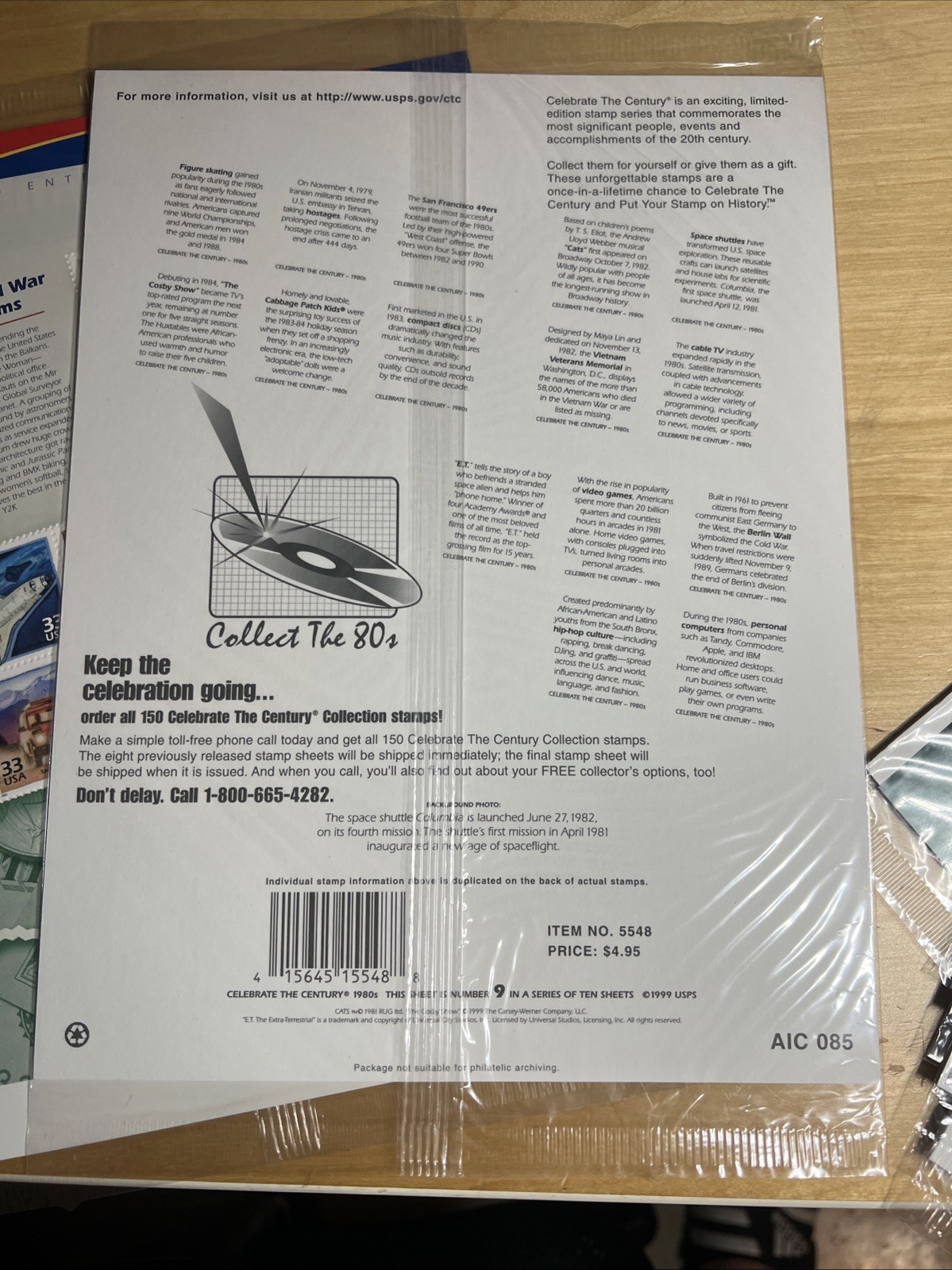 New Sealed CELEBRATE THE CENTURY 1900-1990. Complete 10 Sheet Set US Stamps