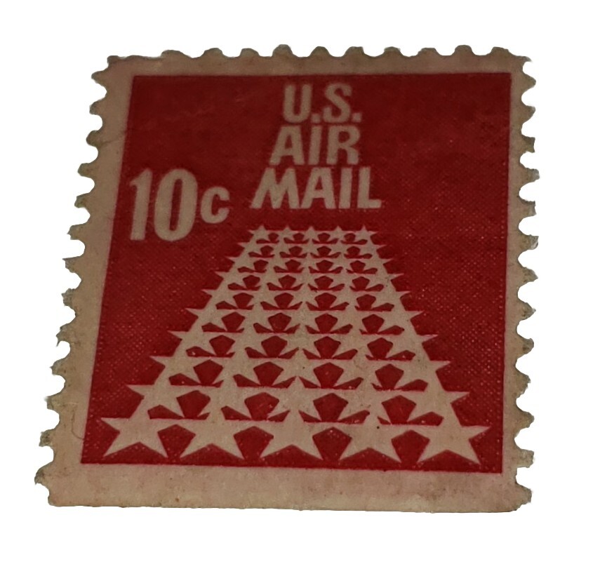 1968 US Air Mail Star Runway 10 cent USPS United States Postal postage stamp