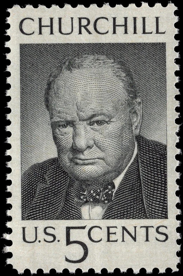 USA 1965 – SIR WINSTON CHURCHILL MEMORIAL ISSUE 😎 MNH 5 Cents Stamp – Sc. #1264