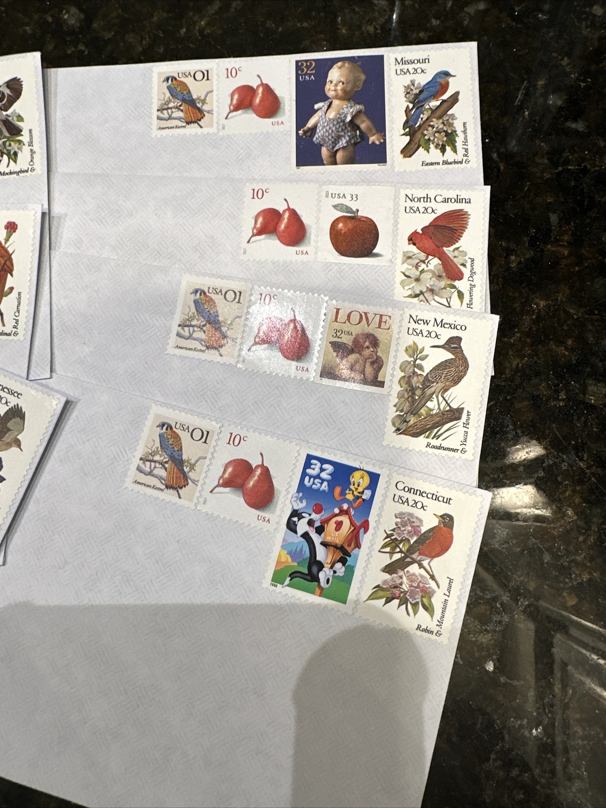 50 PRE-STAMPED #10 PRESS-IT SEAL-IT SECURITY ENVELOPES TOTAL OF .63 CENTS ON EA