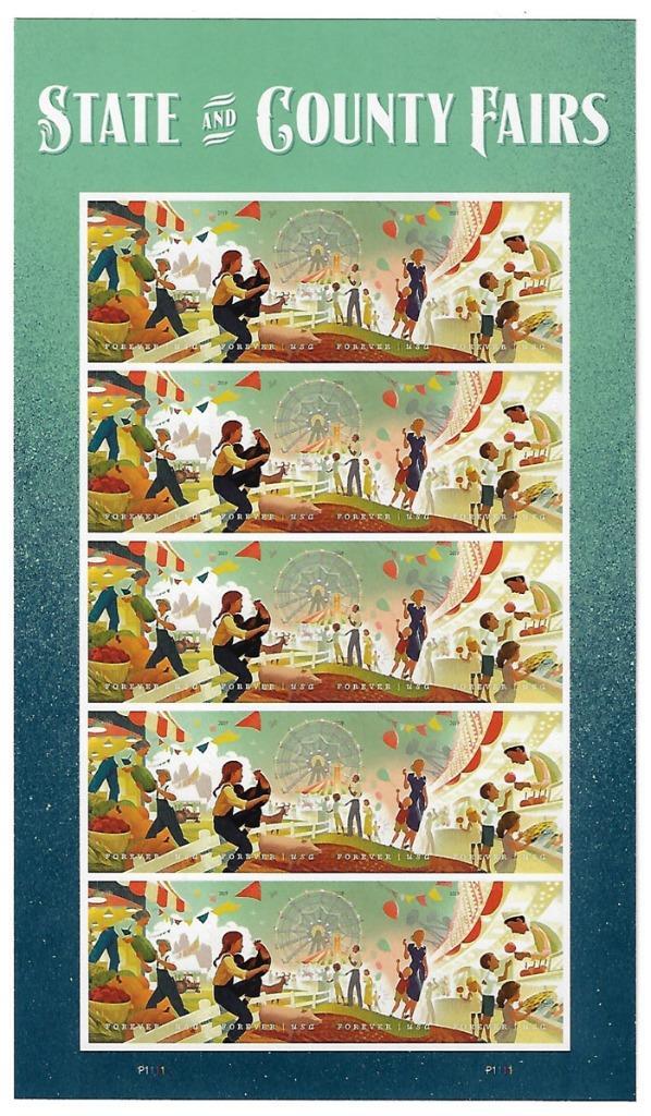 US SCOTT 5401 – 04 PANE OF 20 STATE AND COUNTY FAIRS STAMPS FOREVER MNH