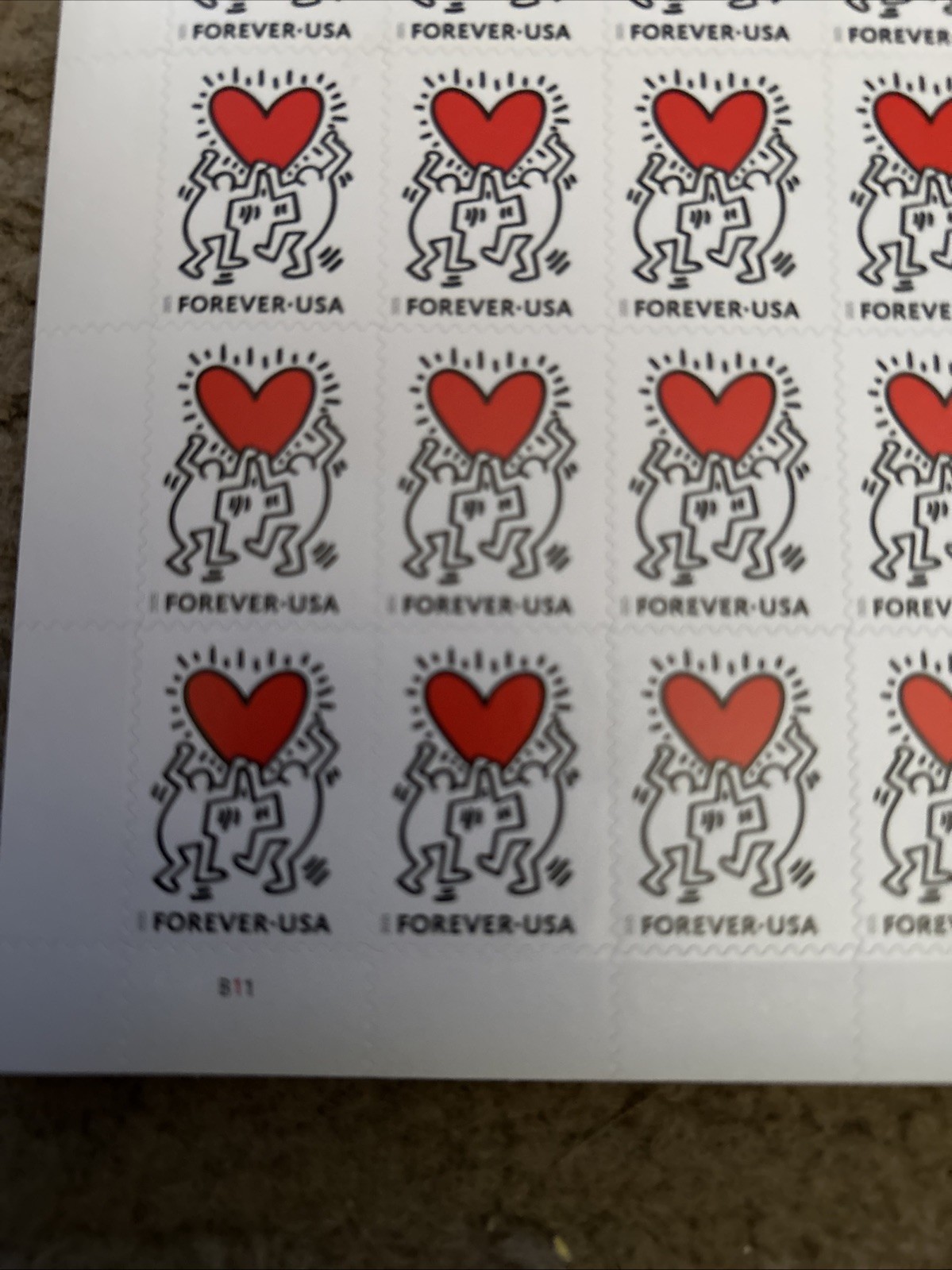 20 USPS Forever Love Stamps FV $15.60 Valentines Day Wedding Invites