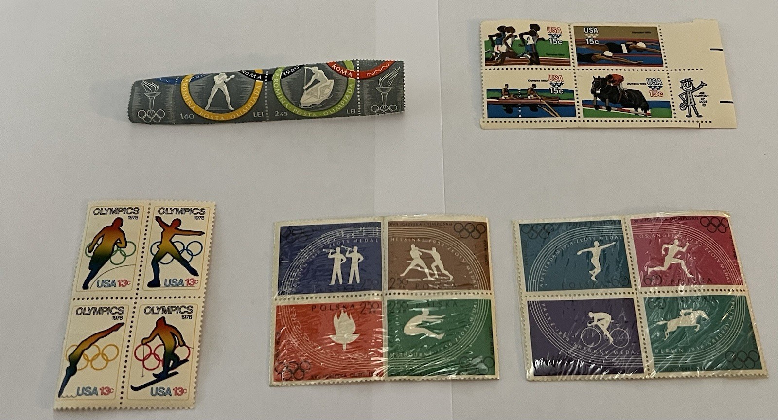 Combo Assorted Mixed Designs Olympics Stamps