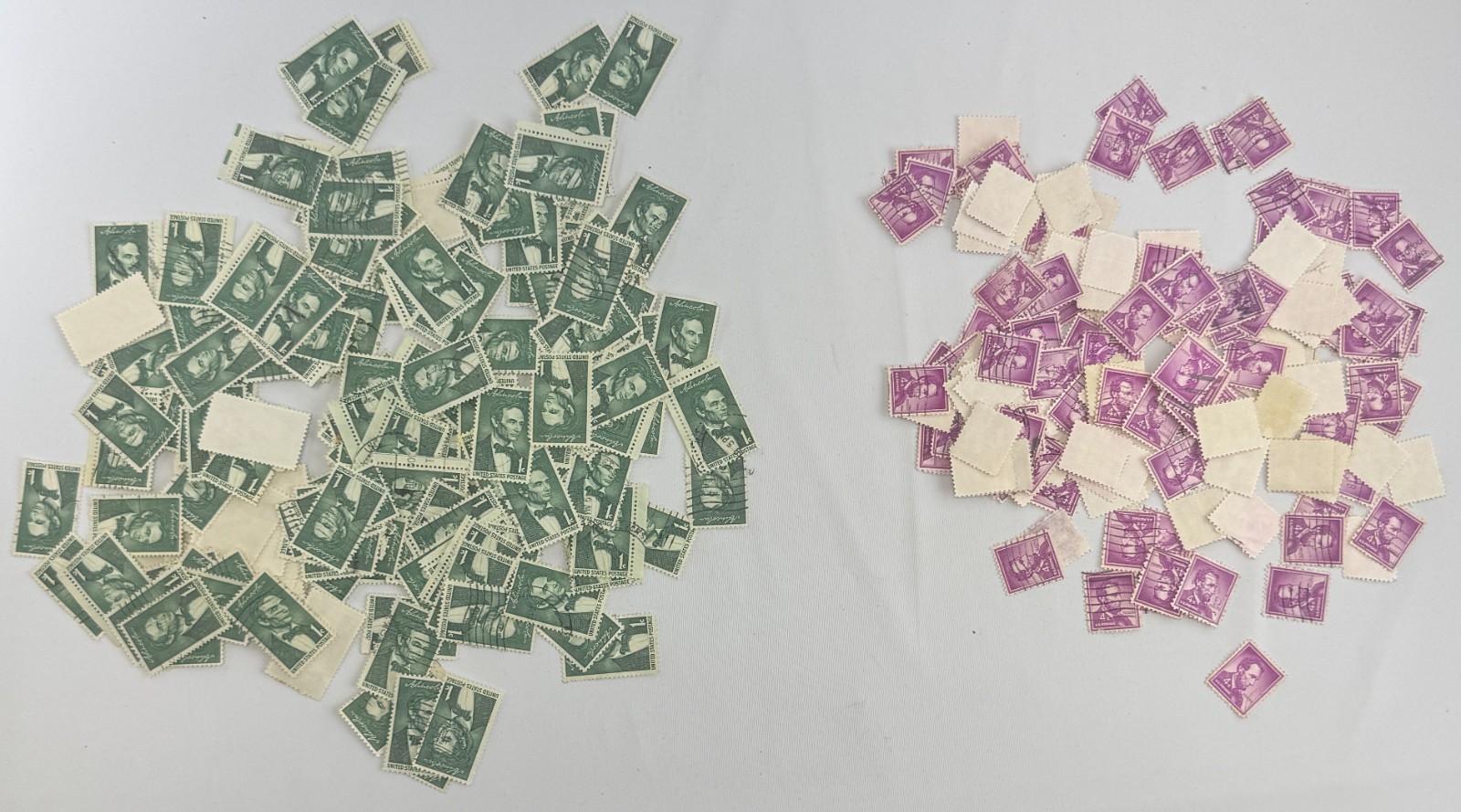 Cancelled Vintage U.S. Abraham Lincoln Definitive Stamp Collection Lot