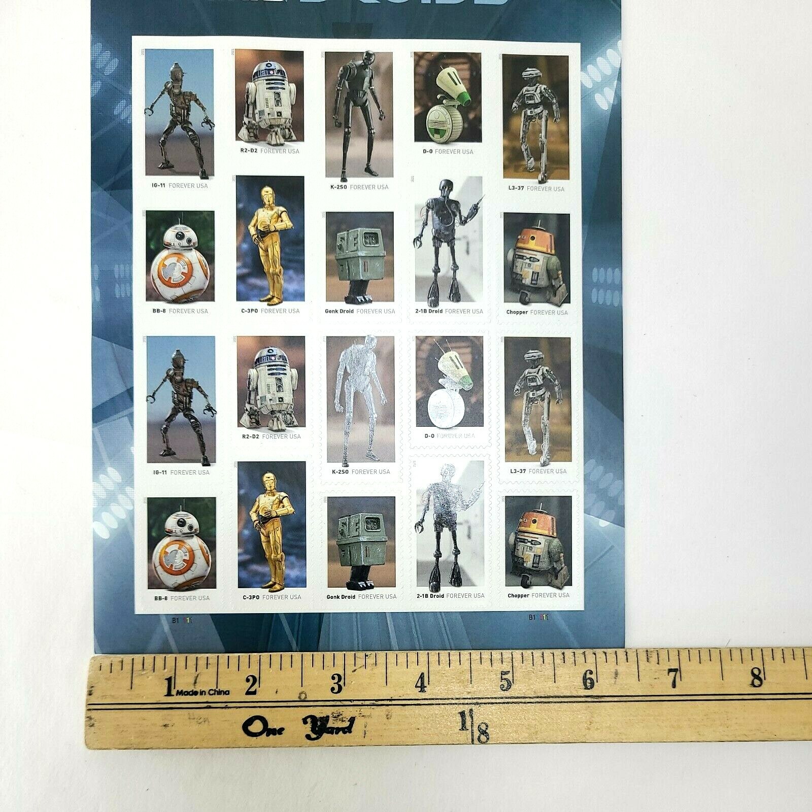 New USPS Star Wars Droids One Complete Sheet of 20 Forever Stamps