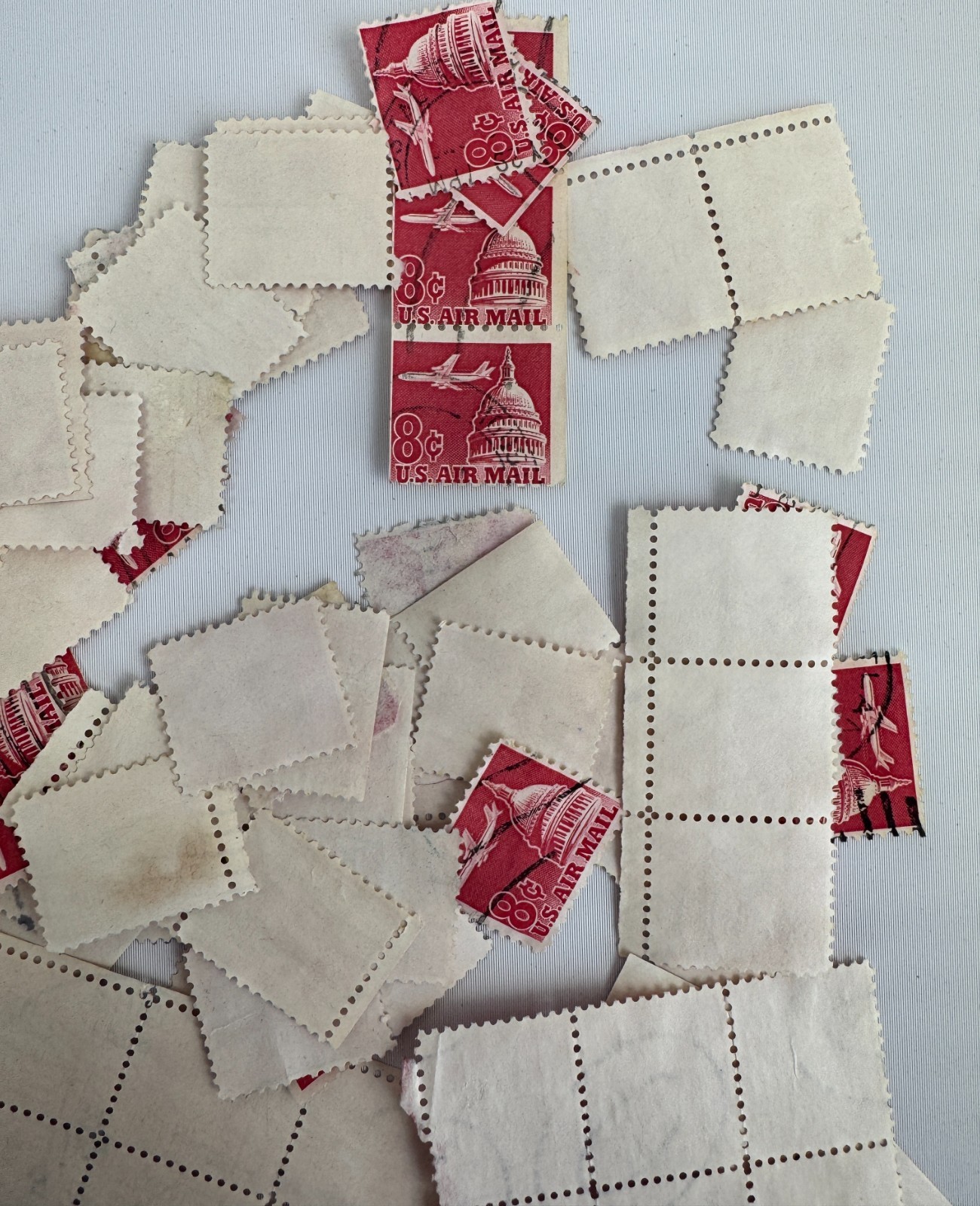 Large US Airmail Stamp Lot Scott C74 and C76 Used Mix, Jet Aircraft Aviation