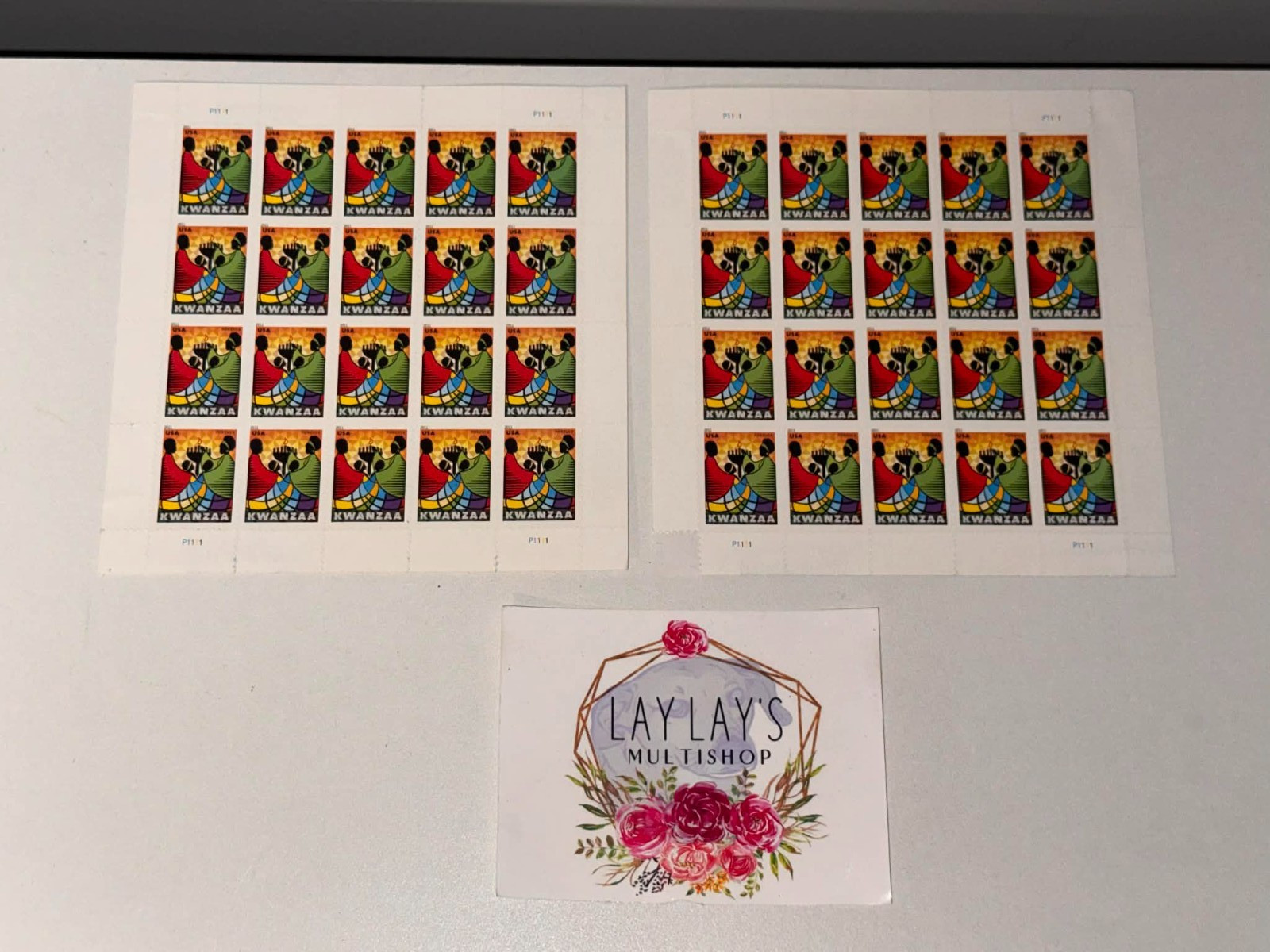 2011 Kwanzaa USA Forever Stamps 2 Sheets of 20, total of 40 forever stamps #4584