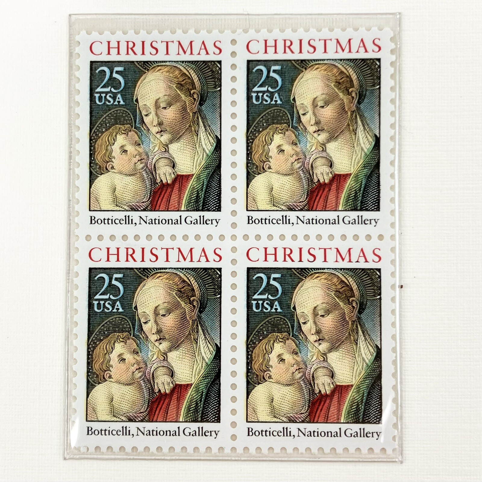 Ron Adair Madonna & Child Christmas Postage Stamp Art USPS Farmable Gift 1988