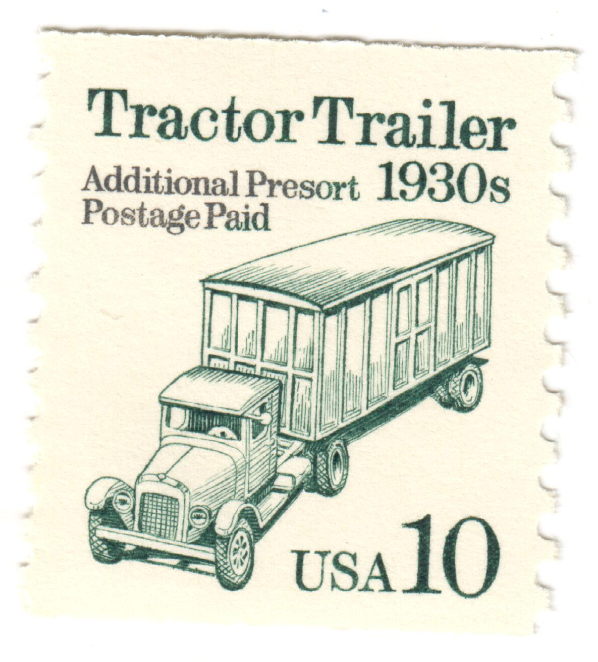 USA – 1991 – Transportation – Tractor Trailor – 10¢ – #11