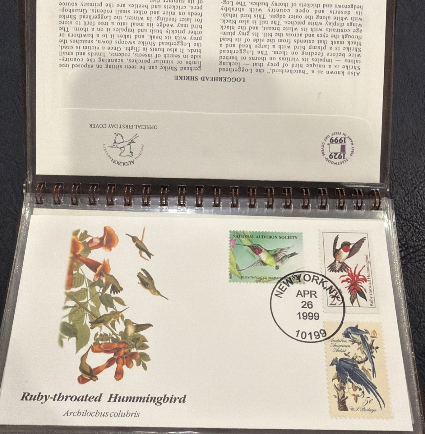 National Audubon Wildlife Conservation Stamps 1999 New York S11