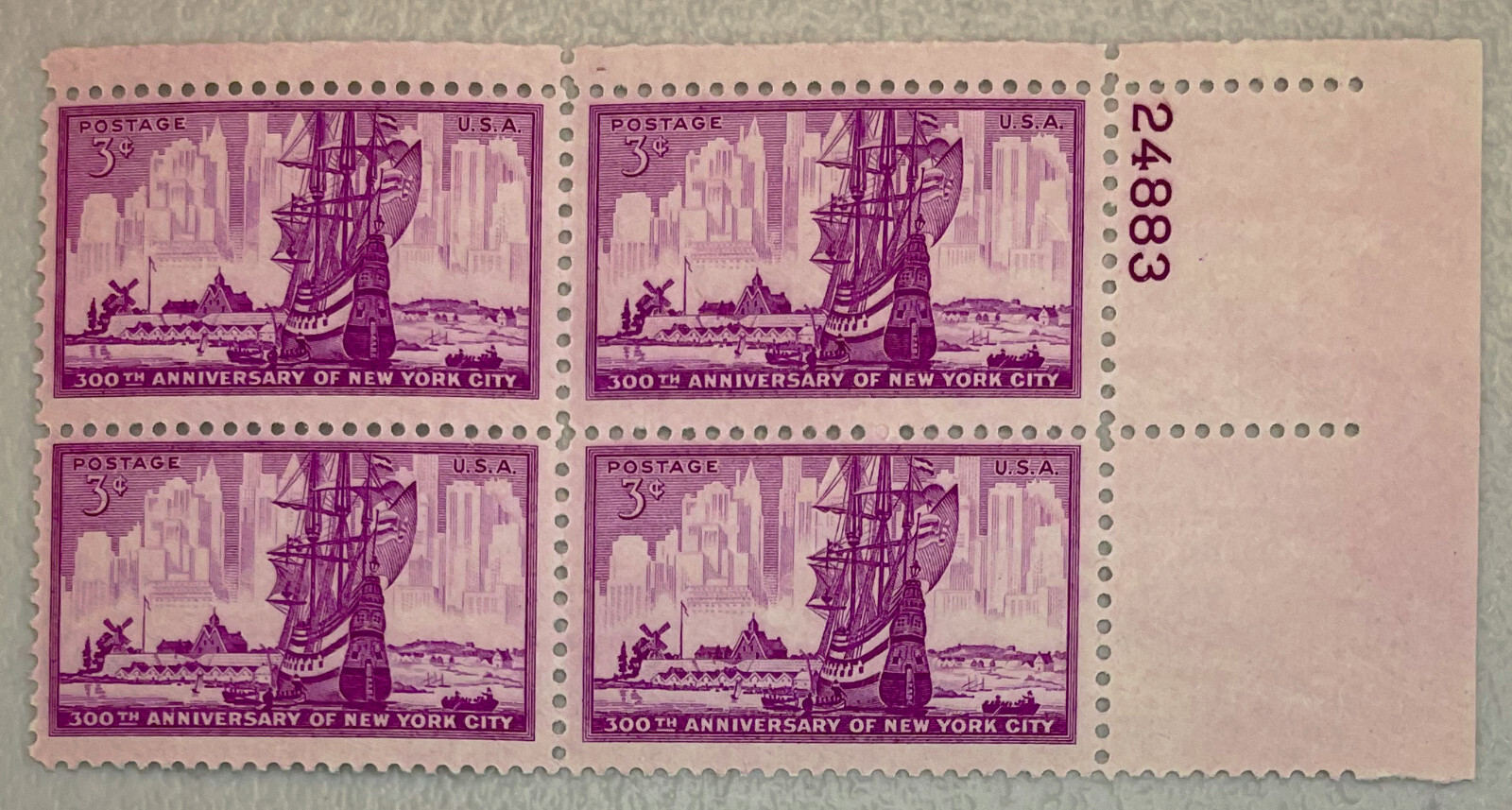 US Stamps Scott # 1027 New York Block of 4 MNH