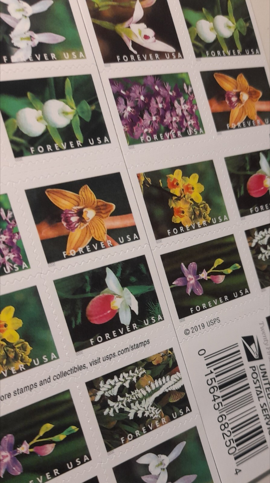 (4) USPS Wild Orchids Booklet 80 Total Forever Stamps Value 62.40