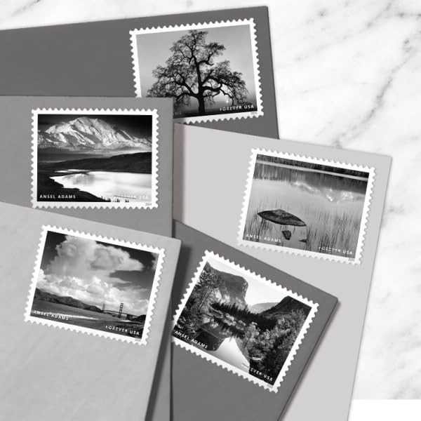 Yosemite National Park Forever Postage Stamps – Ansel Adams Photography Sheet of