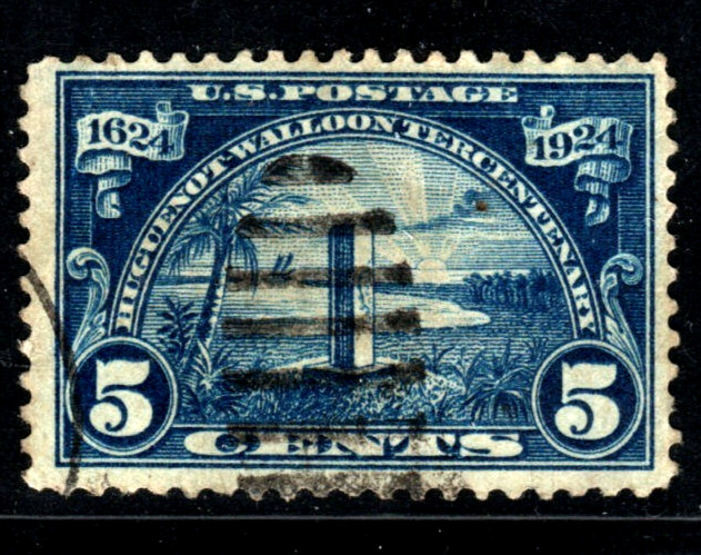 U.S. Stamp (circa 1924) – 5¢ Huguenot Monument to Jan Ribault – SC# 616 used
