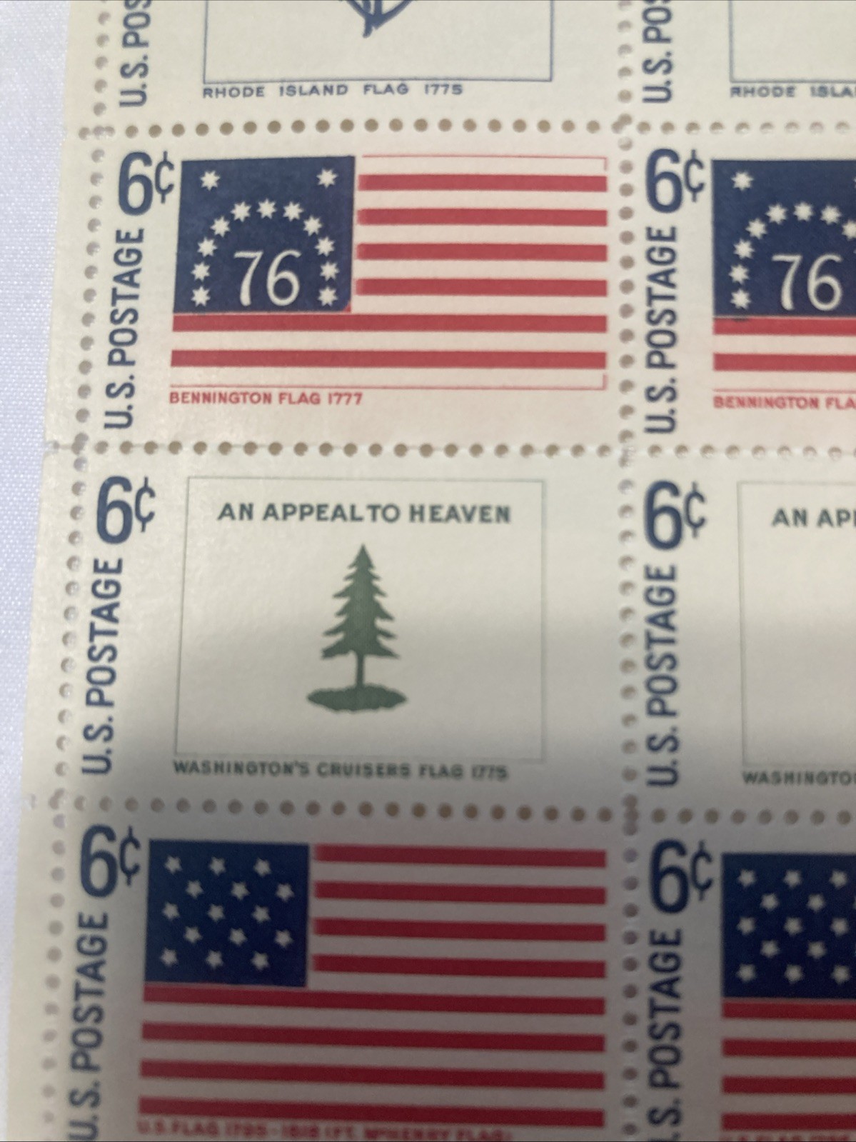 USA Flag Stamps, 6c, 50 Stamps