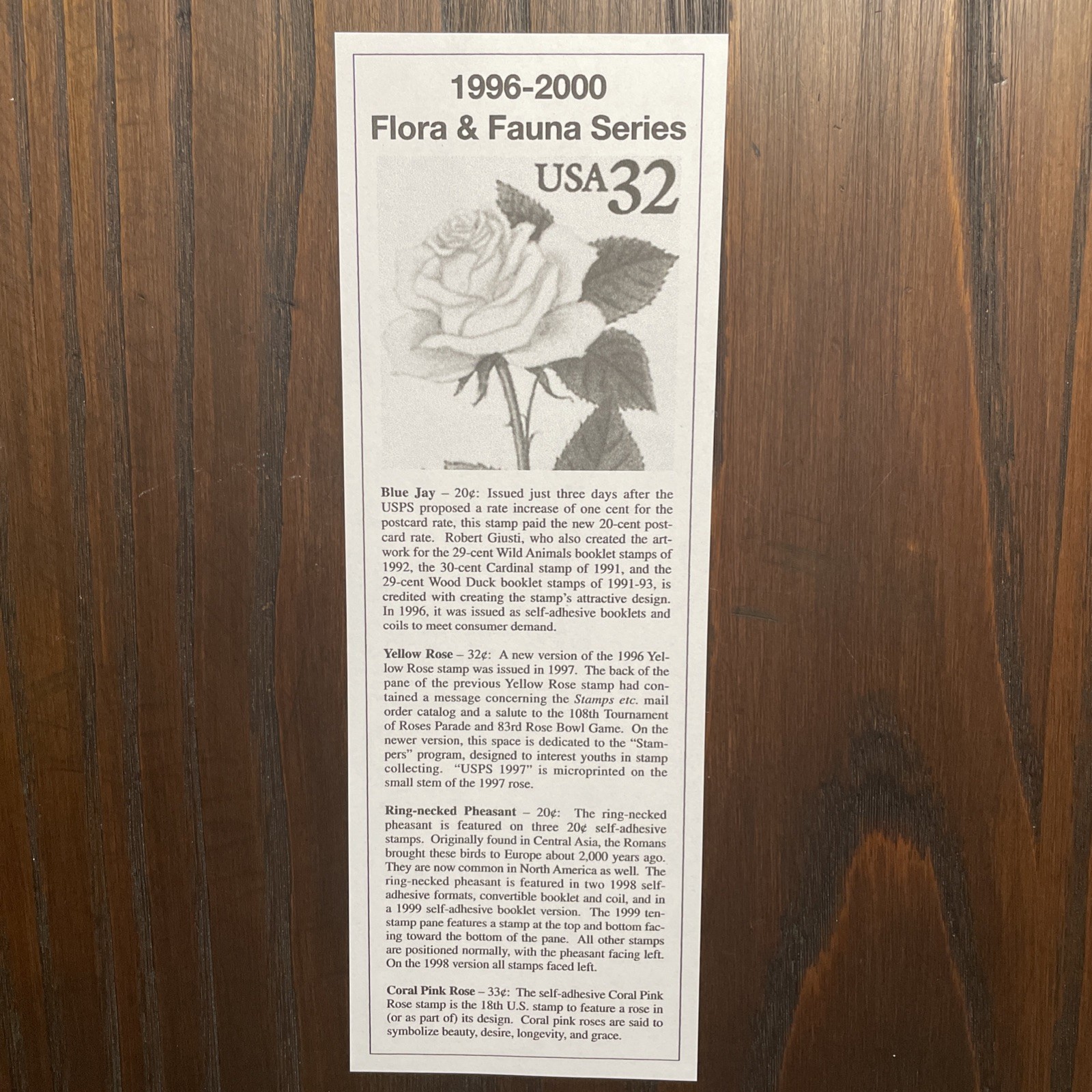 Flora And Fauna 1996-2000 Series Stamps. MNH. Scott 3048, 3049, 3050, 3052.