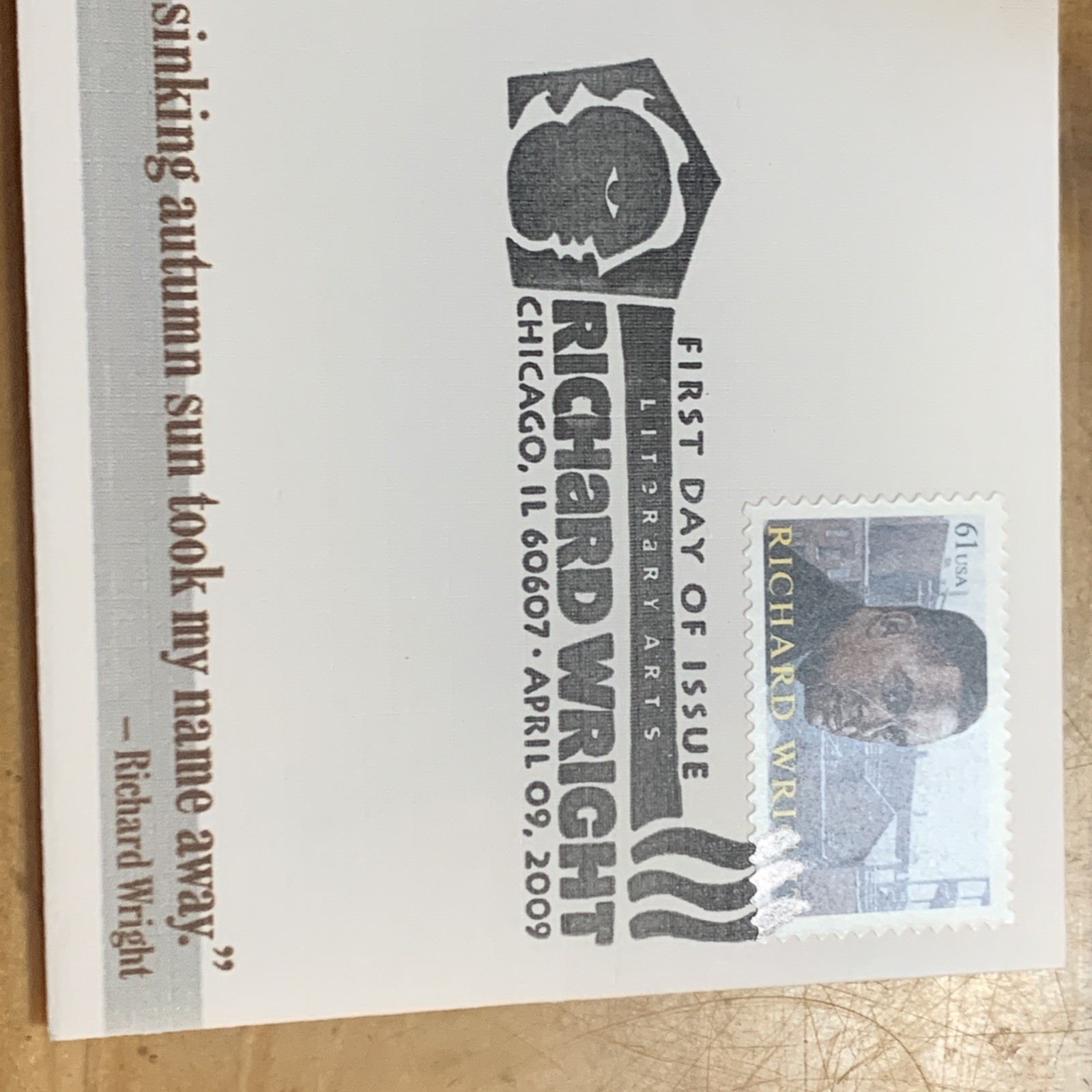 2009 First Day of Issue – Stamp – Richard Wright