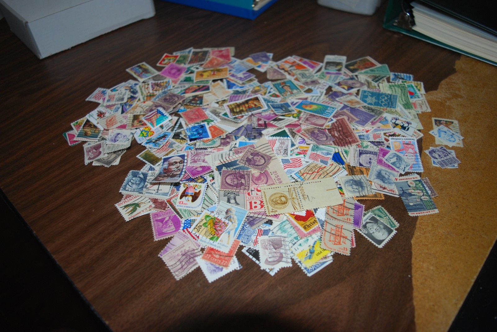 BETWEEN 200 AND 300 USED U.S. STAMPS OFF PAPER