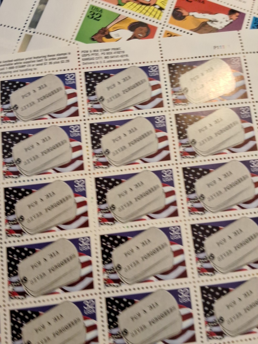 $147.20 FV Unused U.S. 32 Cent Stamps MNH Sheets Good Variety + Free Ship
