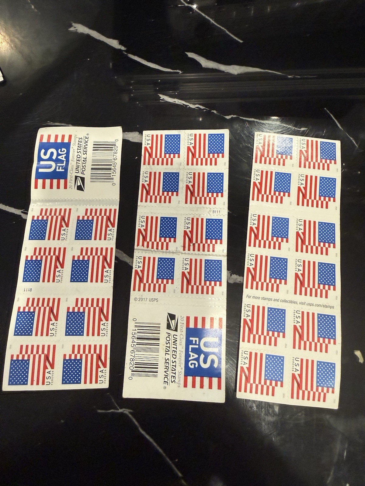 51 USPS Forever Stamps U.S. Flag 2017 Self Adhesive Unused Valid Postage