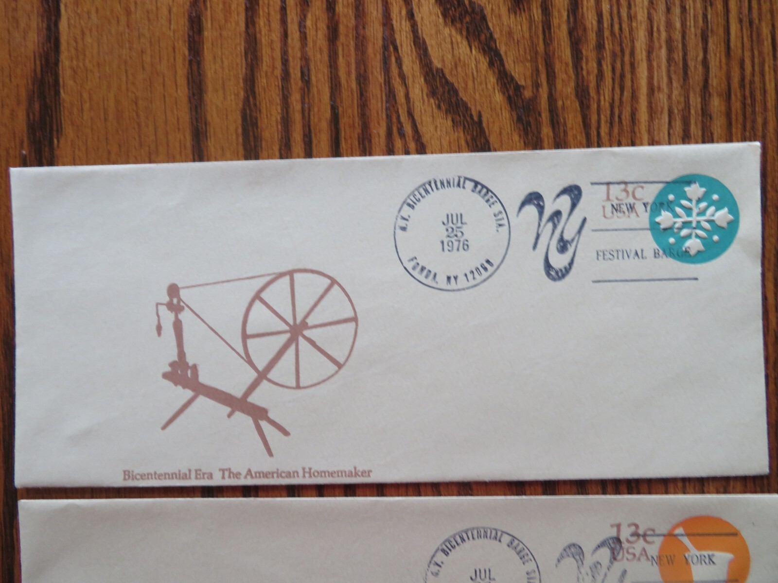 VTG prepaid ENVELOPE 1976 STAMPED BICENTENNIAL AMERICAN HOMEMAKER, FARMER,Doctor