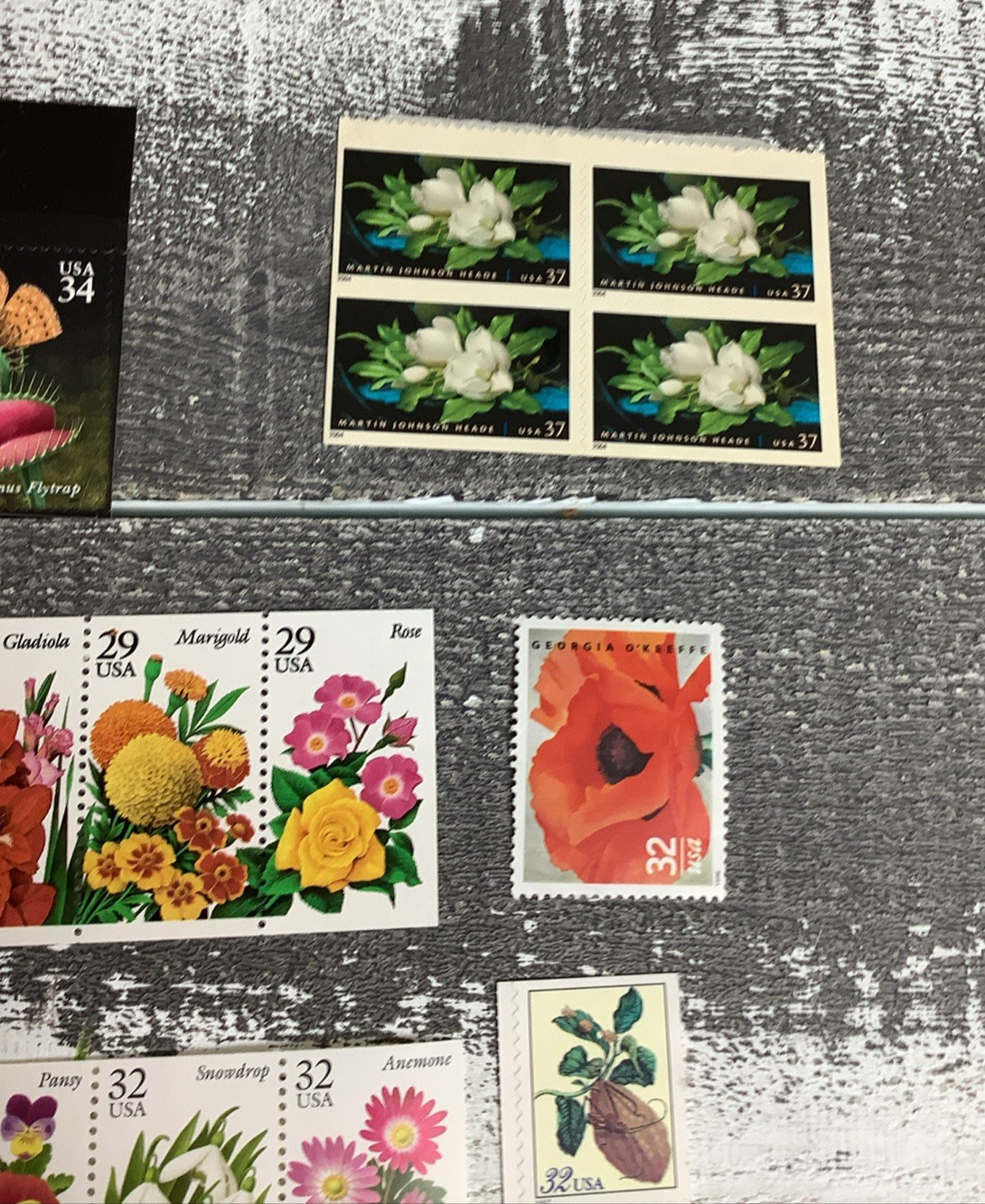 USPS Various Plants And Flower Stamps