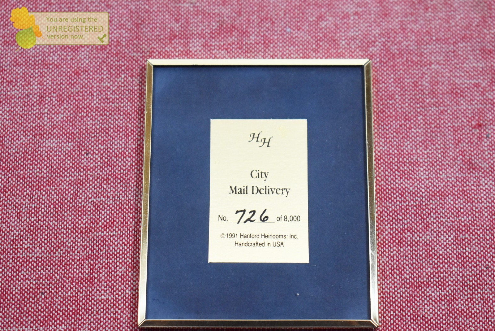 United States City Mail Delivery 1863-1963 Stamp Framed