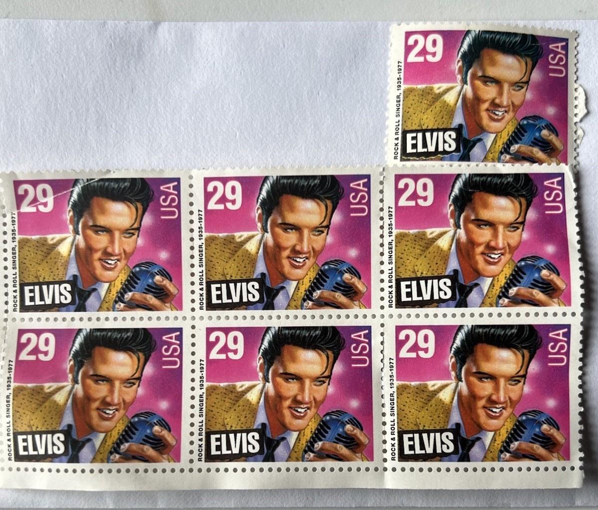 Elvis Presley 29 Cent Commemorative Stamps 1993 (7), (2) Used