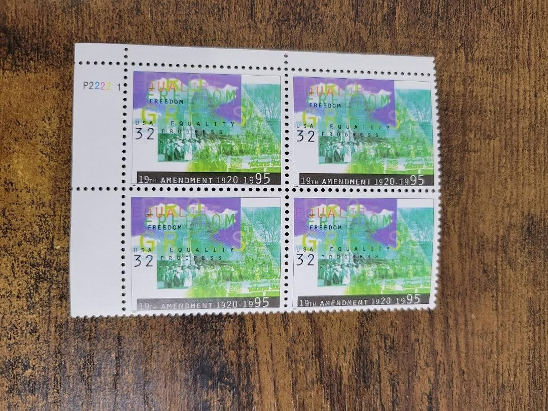 USPS 19th Amendment 1920-1995 32 Cent Stamps