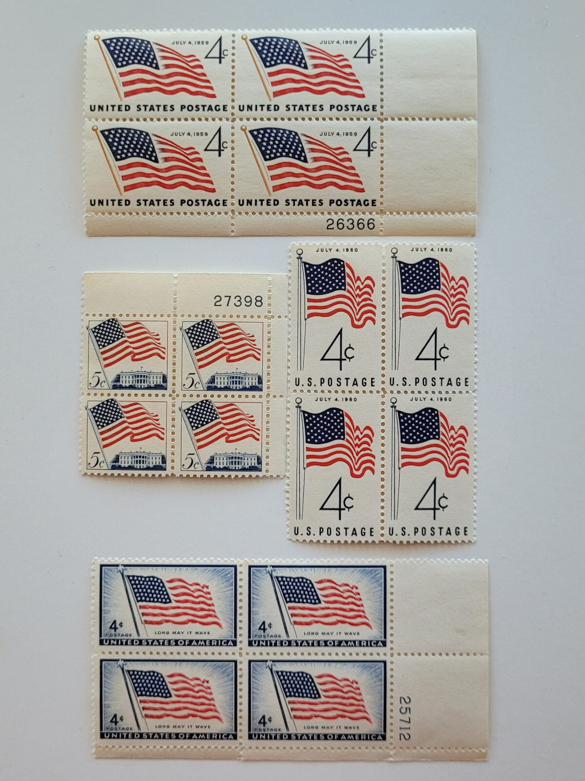 Old Glory Postage Stamps Lot of 16 US Flag Sc#1094 #1132 #1622 #1208 MNH OG