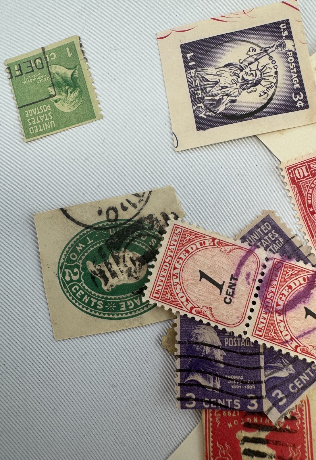 Vintage US Postage & Revenue Stamp Mixture Lot 1890s-1950s Used Precancels