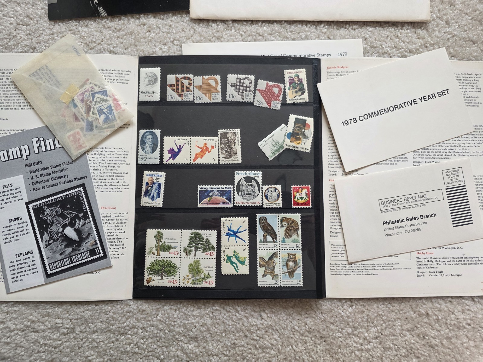 United States Postal Service Mint Set of Commemorative Stamps 1978, 1979