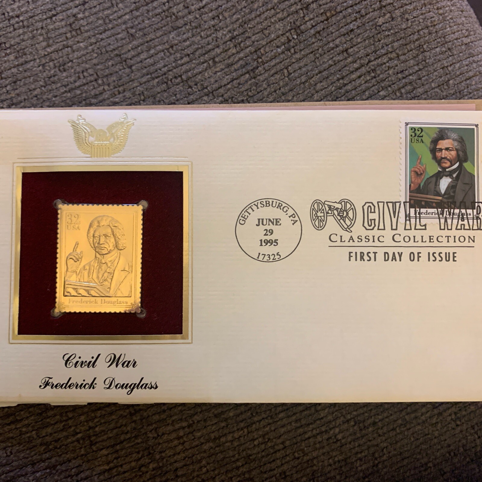 1997 – First Day of Issue, Civil War Classic Collection, with Stamp and Gold R