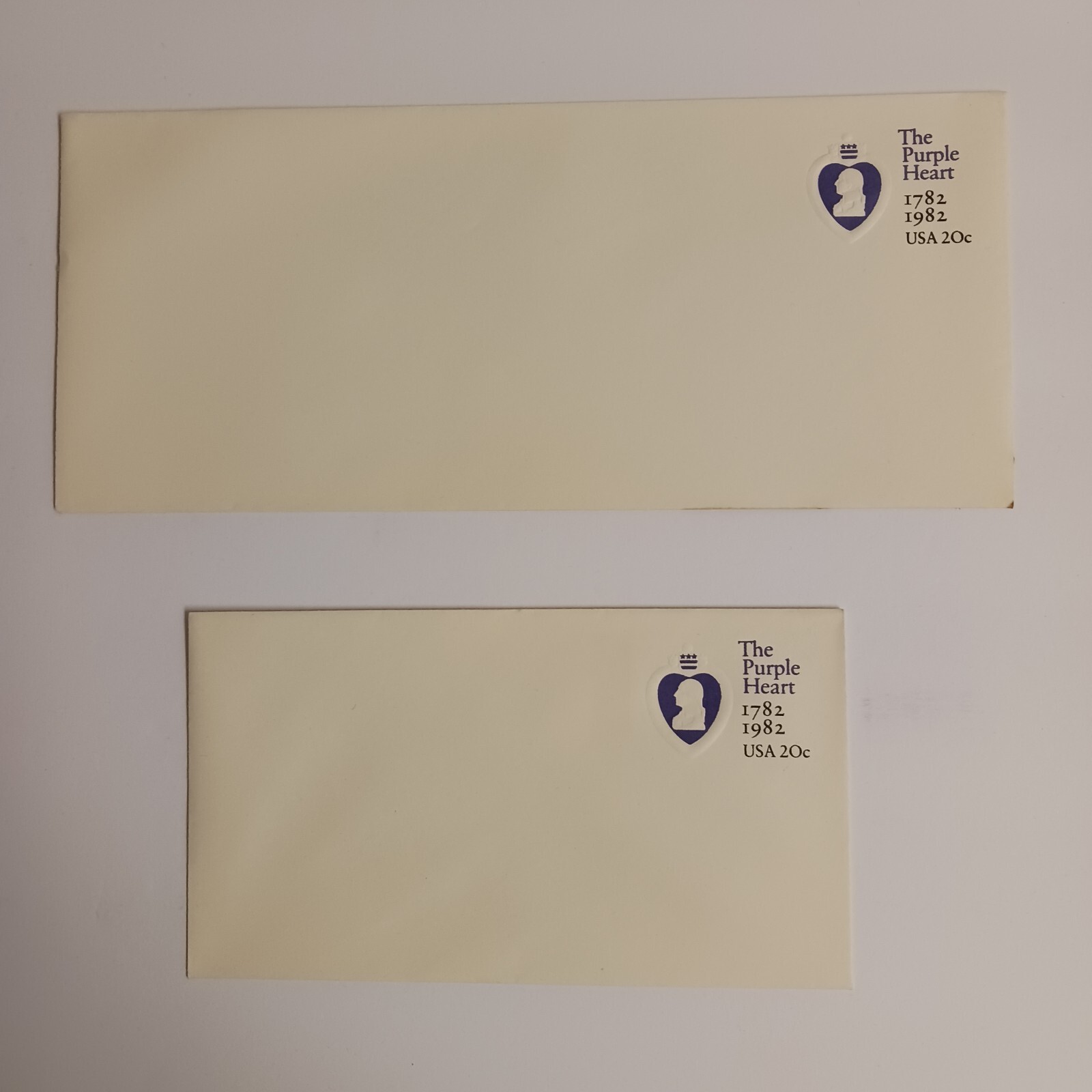 1982 Stamp #U603 The Purple Heart Postal Stationary Envelope 20 c Lot of 6. Mint