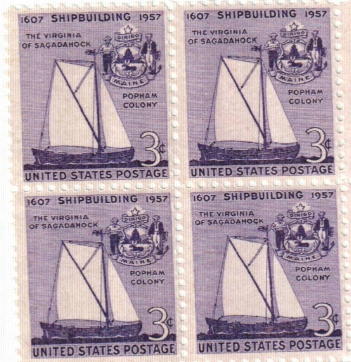 United States Shipbuilding Pinnace Virginia 3¢ Postage Stamp #1095 Pack of 100