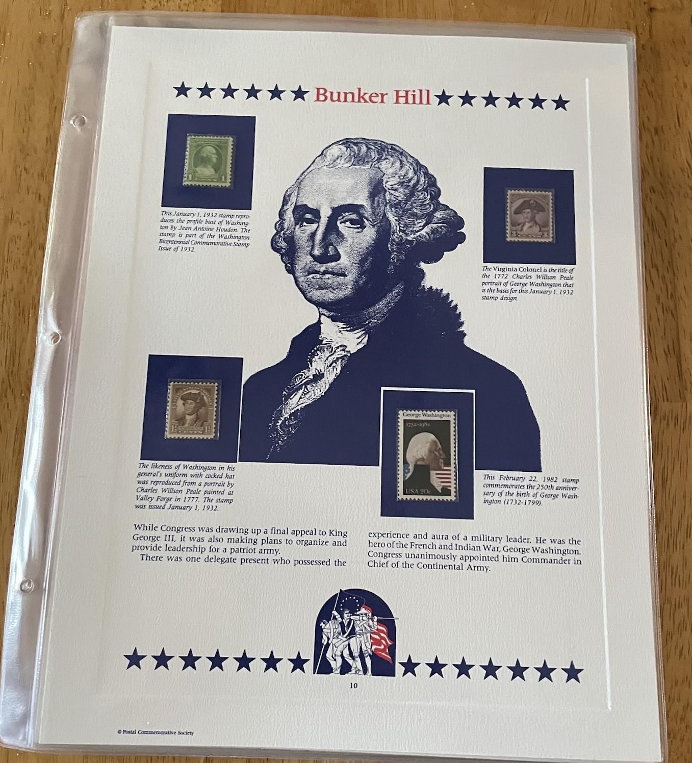 USA Stamp Series Panel Bunker Hill Postal Commemorative Society Pg 10