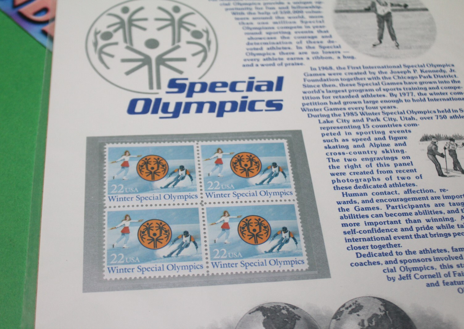 American Commemoratives Winter Special Olympics USPS Stamps 240 March 25, 1985